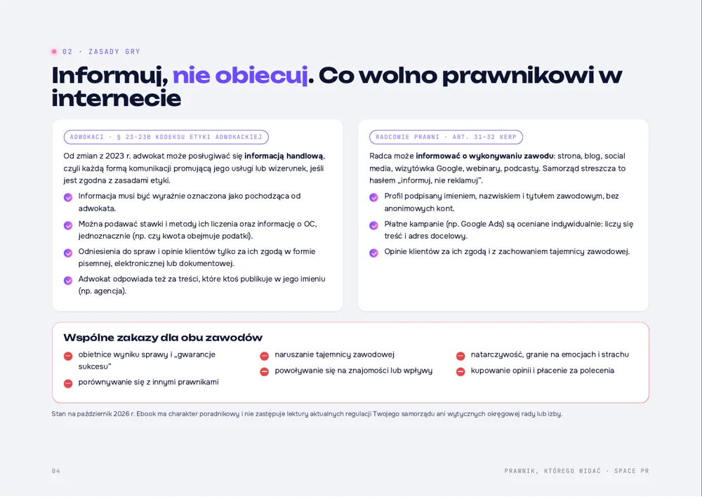 Strona ebooka o zasadach etyki